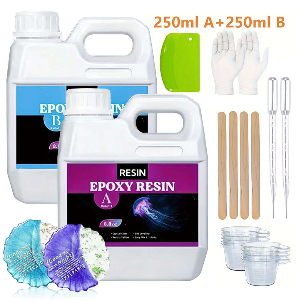 125ml/250ml Crystal Clear Cast - Resin Art Kit With Molds review and price