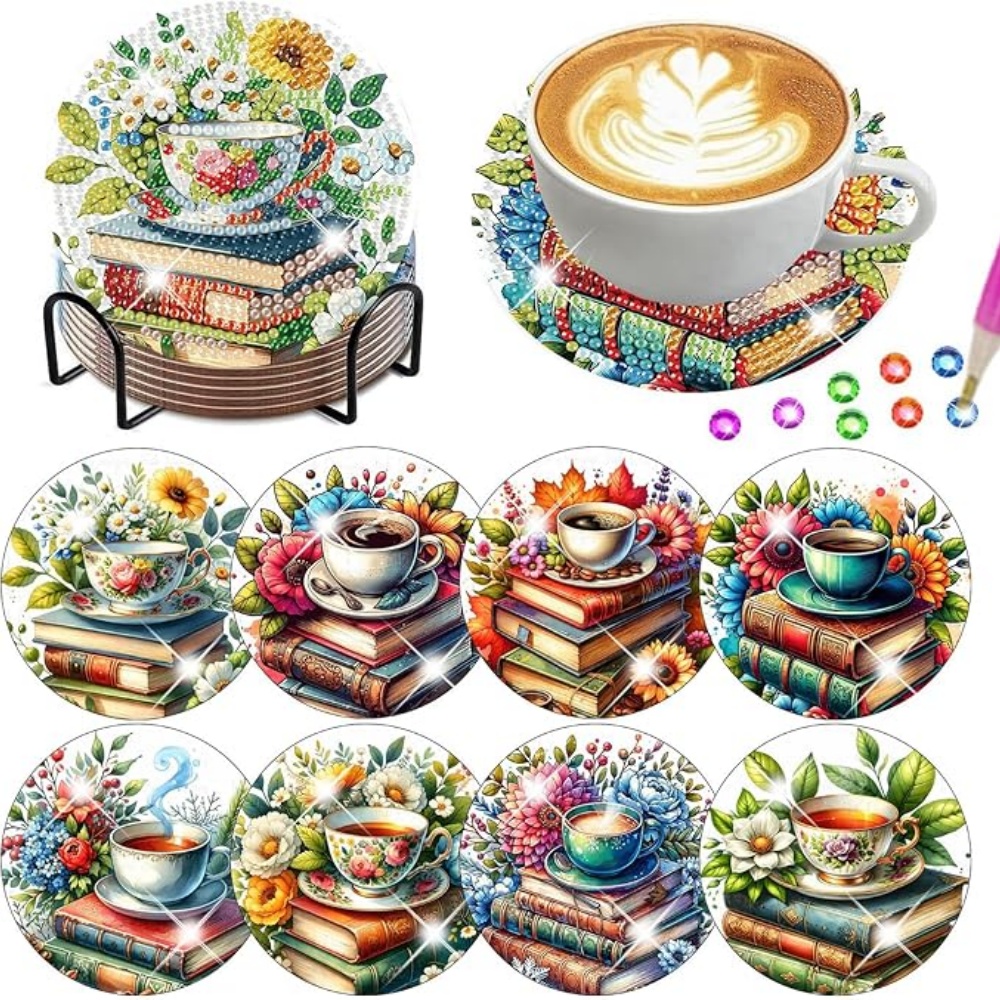 8PCS/DIY Diamond Art Painting  - Resin Art Coasters review and price