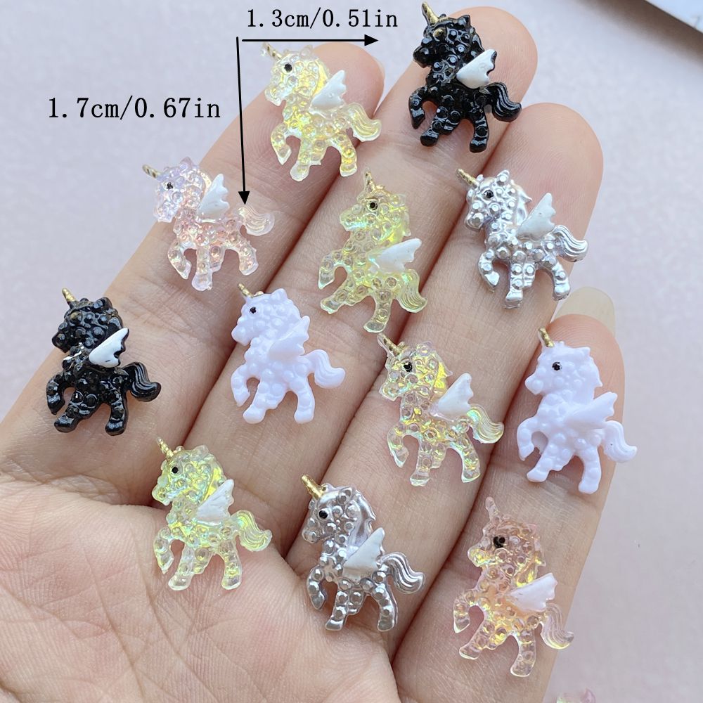 10Pcs Cute Mini Cartoon Unicor - Resin Art Design For Wedding review and price