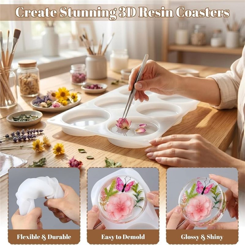 [ABFI!】 Resin Molds For DIY Ep - Resin Art Coasters review and price