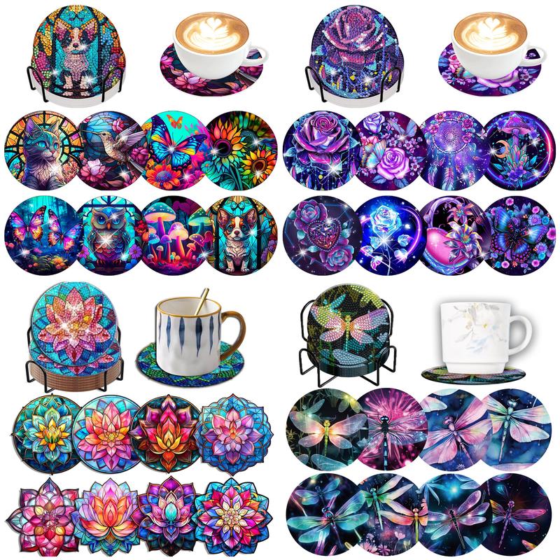 8pcs/Set DIY Diamond Painting  - Resin Art Coasters review and price