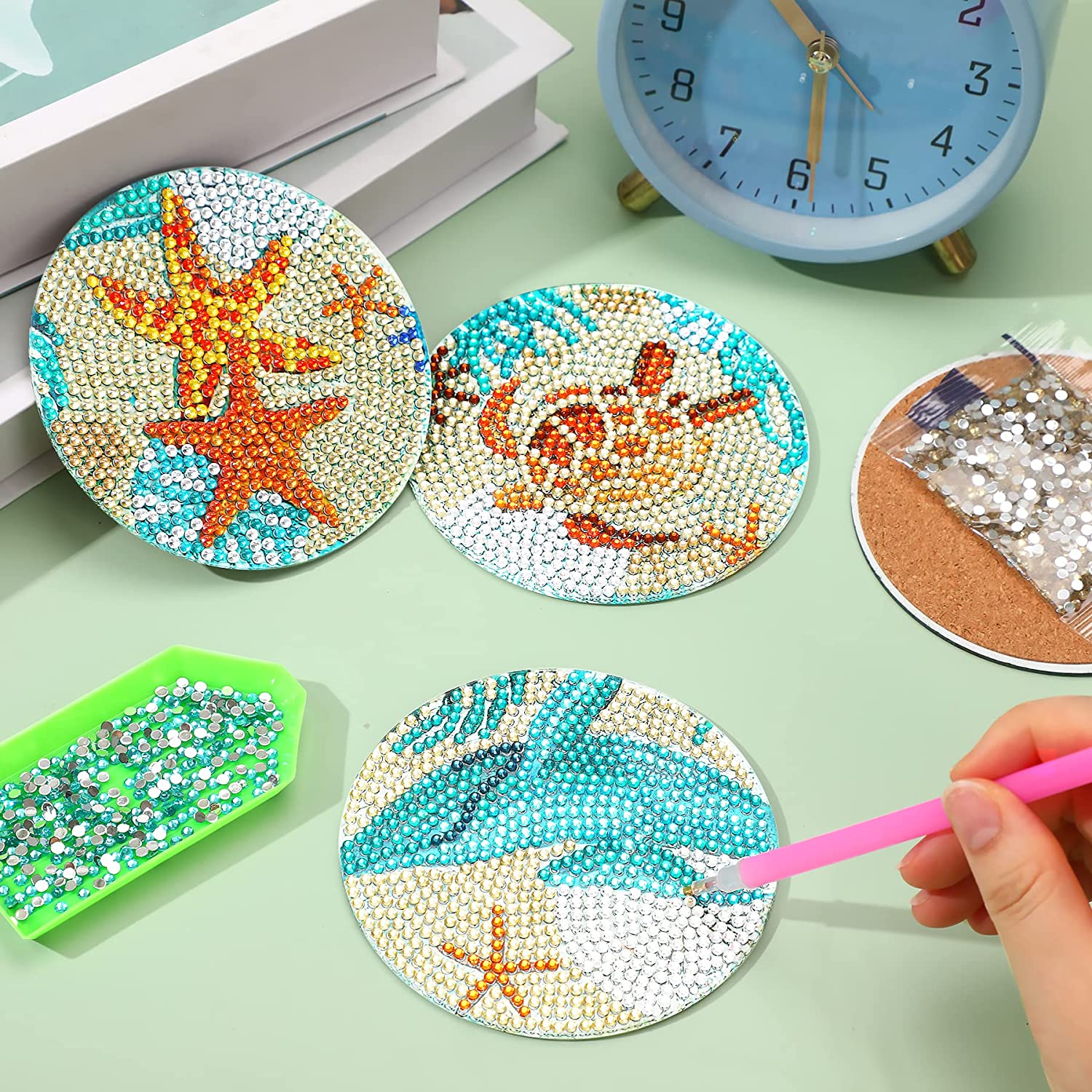 8pcs/Set DIY Diamond Painting  - Resin Art Coasters review and price