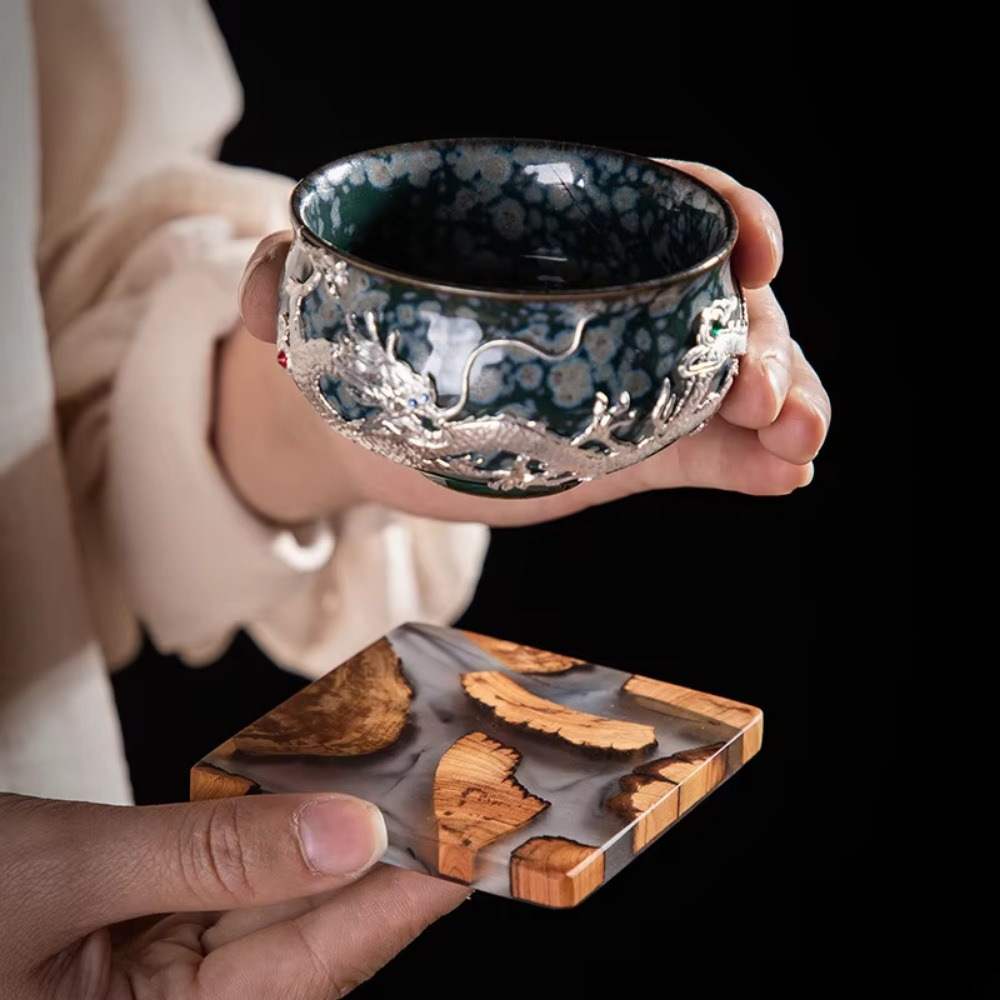 Wood Resin Coasters Square Cup - Resin Art Coasters review and price