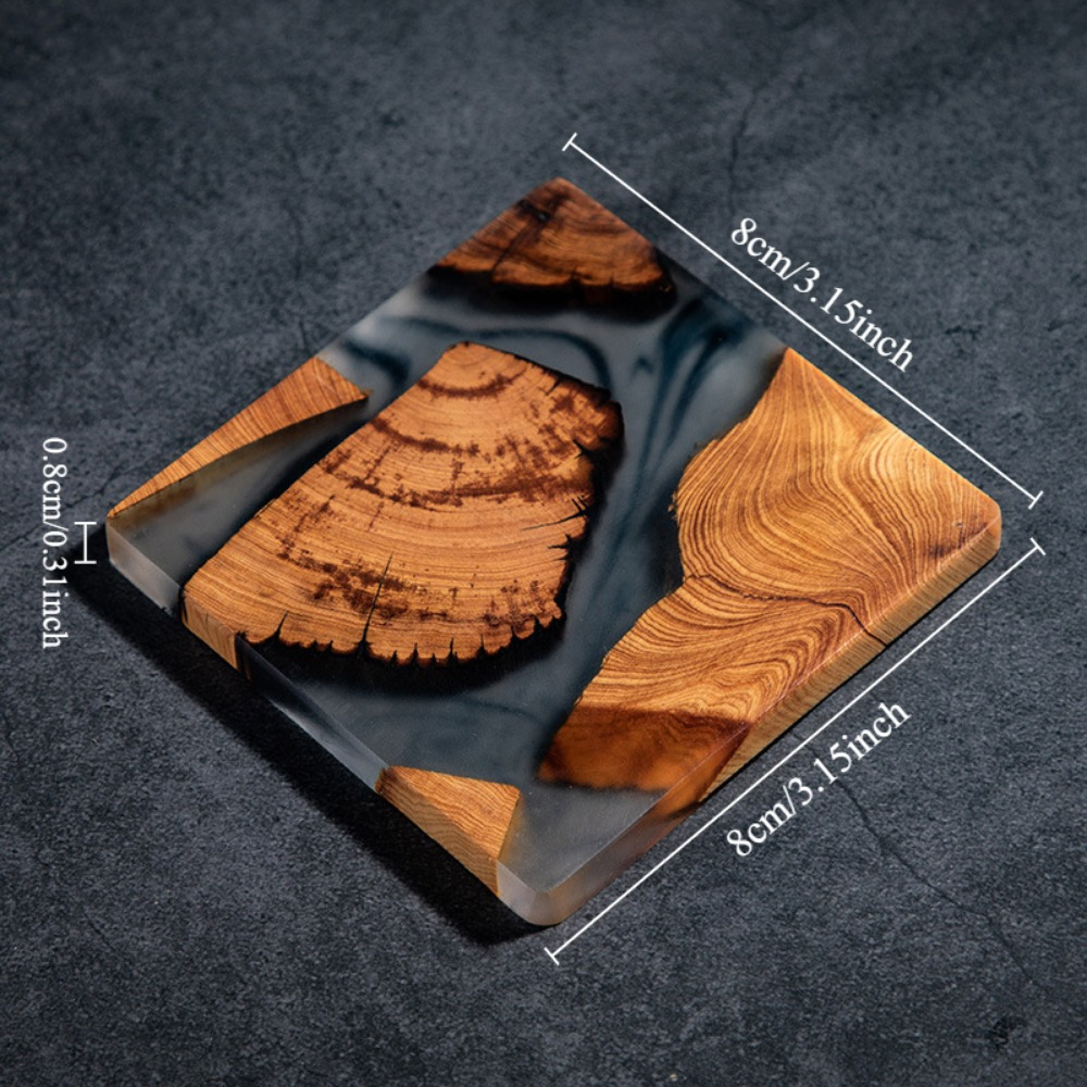 Wood Resin Coasters Square Cup - Resin Art Coasters review and price