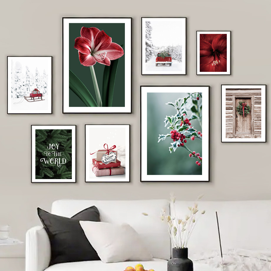 Poster Christmas Sleigh Red Ma - Resin Art Images review and price