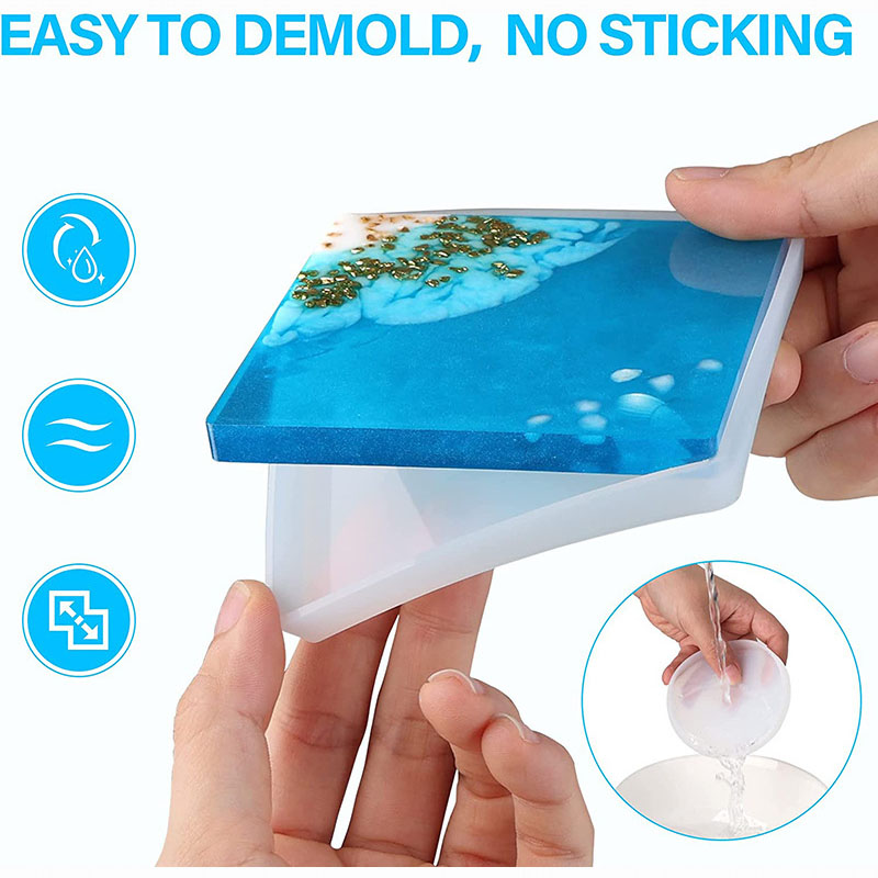 Round Square Coaster Silicone  - Resin Art Coasters review and price