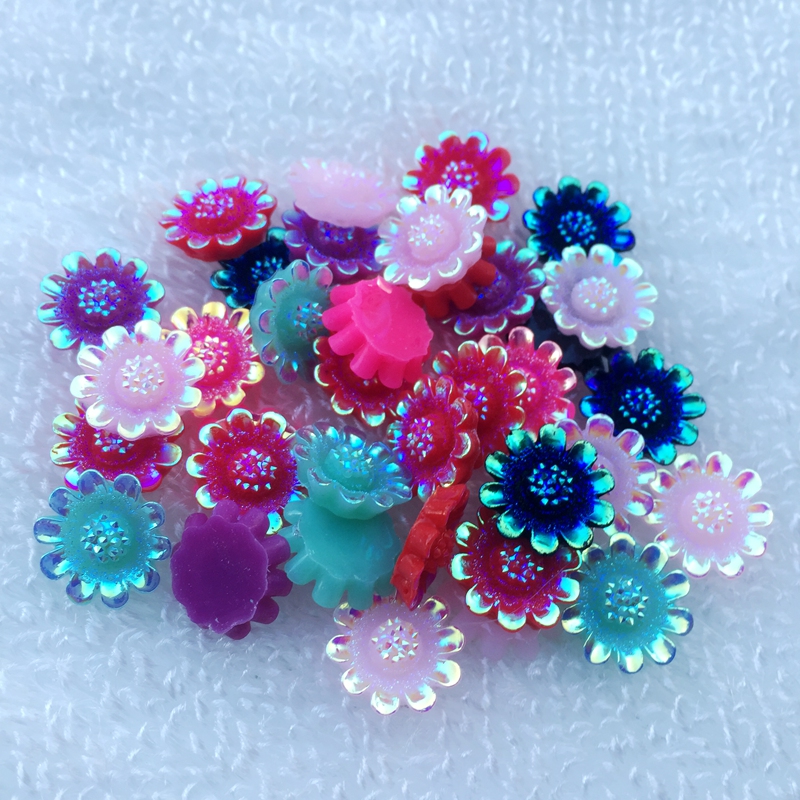 12mm AB resin flower design rh - Resin Art Design For Wedding review and price